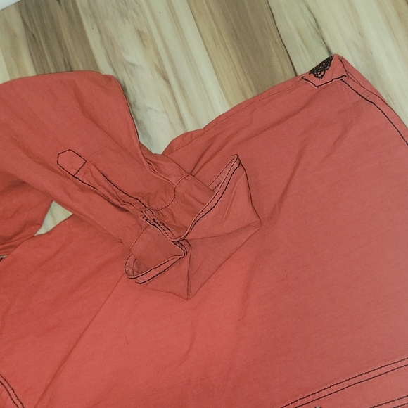 Men's Vintage Red Shade Button Up Shirt - Picture 6 of 16